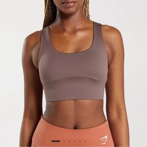 Gymshark Longline Sports Bra - Truffle Brown